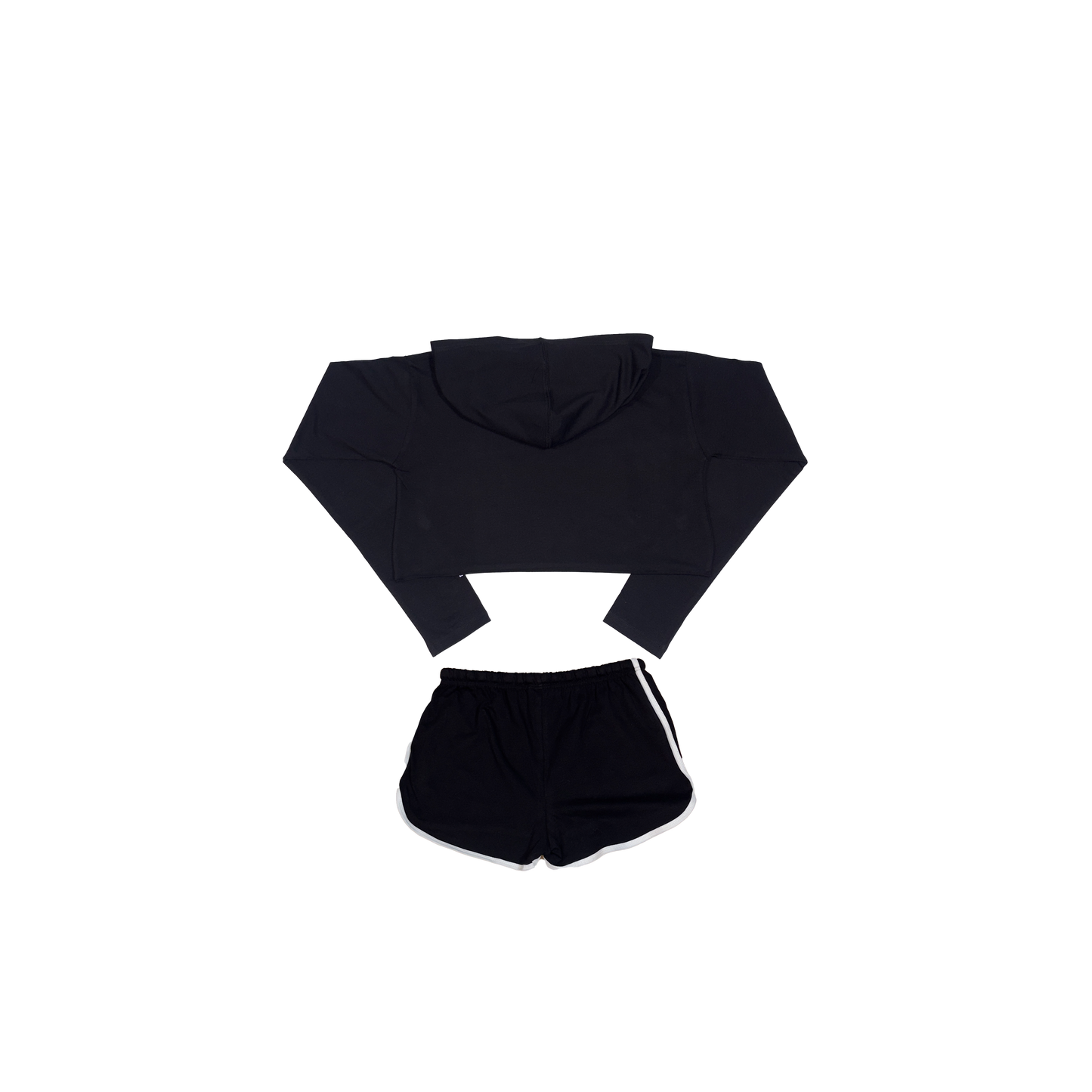WOMEN'S TRIBE CROP HOODIE SHORT SET