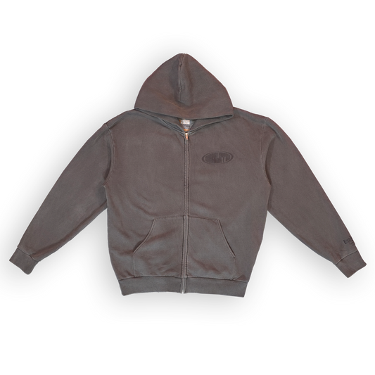 OVAL ZIP HOODIE